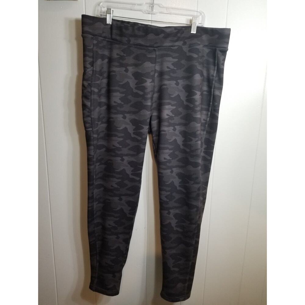 Tec-One Explorer Women's Sz‎ 2X 20/22 Black Camo Fleece Lined Leggings